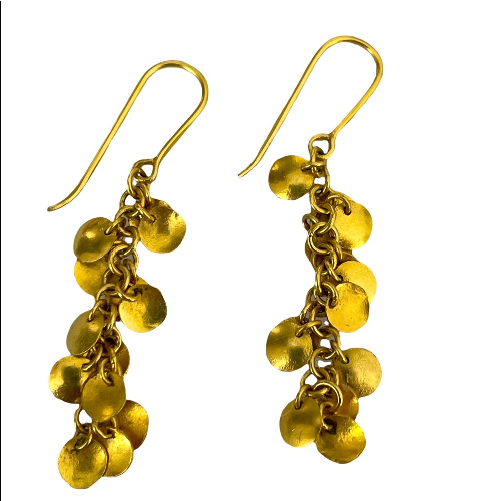 18k Gold Boho Indian Earrings